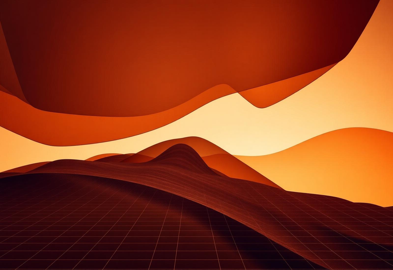 Abstract warm-toned layered landscape representing marketing growth strategy